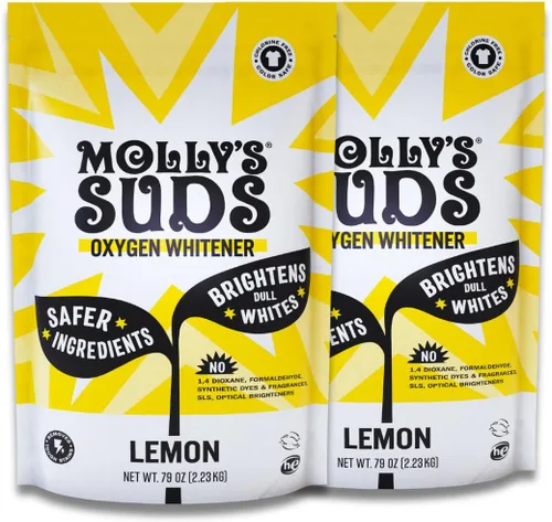 Miniatura 8 de Molly's Suds Blanqueador de oxígeno Potente alternativa al blanqueador, sin cloro y seguro para el color, ilumina los blancos y elimina