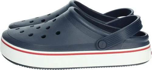 Crocs Zuecos unisex para adultos con plataforma fuera de la cancha Azul marino