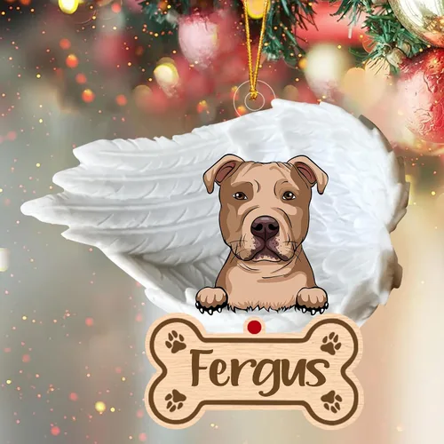 Miniatura 77 de Adorno de perro afgano de 1 ángel, adorno acrílico 2D personalizado conmemorativo para perros, regalo por pérdida de mascotas, regalo