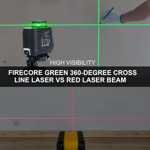 Miniatura 7 de Firecore - Nivel láser con trípode, nivel láser autonivelante de 360° con modo de pulso, 3 niveles de brillo, herramienta niveladora láser de línea