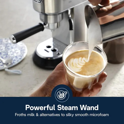 Miniatura 4 de Máquina de espresso De’Longhi Dedica Arte con varita de vapor My LatteArt (espumador de leche), bomba de 15 bares y control de temperatura de 3