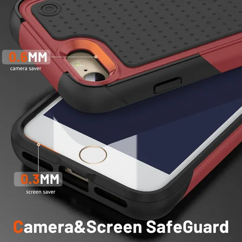 Miniatura 408 de Jeylly Funda para iPhone SE/Funda para iPhone 5S, Exterior de Plástico Duro que Absorbe Golpes + Interior de Silicona de Goma Defensor contra