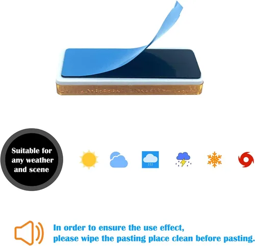 Miniatura 5 de E-Mark DOT 4A CCC 2 piezas de reflector rectangular autoadhesivo adhesivo para remolque, entrada de correo, buzón (ámbar)