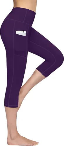 Miniatura 2 de Fengbay Pantalones de yoga de cintura alta, pantalones de yoga con bolsillo, control de abdomen, entrenamiento, correr, leggings de yoga elásticos