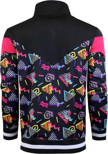 Miniatura 5 de SCREENSHOT Chaqueta deportiva urbana de hip hop prémium para hombre, con cinta lateral, ropa deportiva urbana y ropa de calle