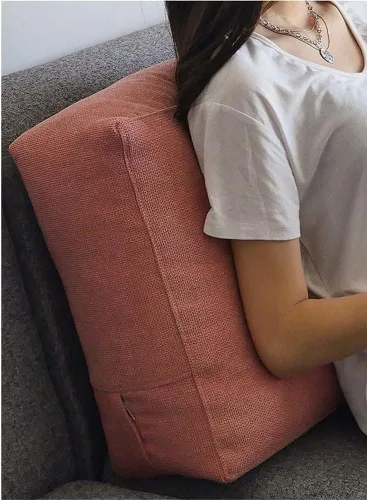 Miniatura 6 de YURRO Cojín grande rectangular de soporte lumbar, almohada de lectura suave para sofá y cama, almohada de respaldo desmontable con cremallera oculta