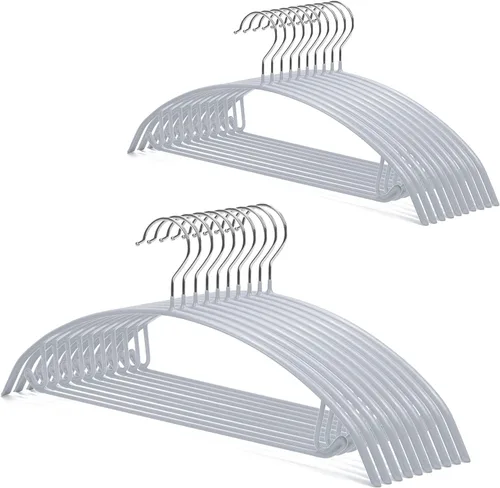 Miniatura 9 de Nature Smile Perchas antideslizantes con revestimiento de PVC para suéteres, perchas para abrigos, ropa para camisetas de golf sin golpes