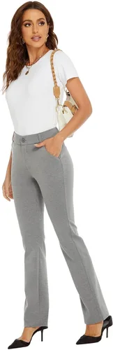 Miniatura 6 de iChosy Pantalones de vestir elásticos con corte de bota para mujer