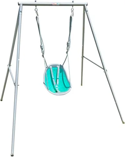 XDP Recreation columpio para niños con estructura, juego portátil para el patio trasero, color aguamarina