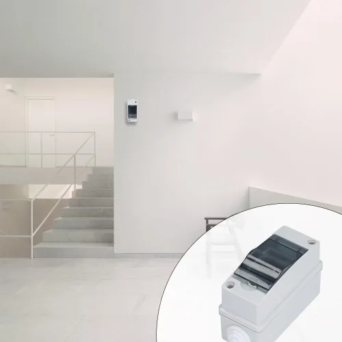 Miniatura 5 de Caja de disyuntor de 2 vías, caja de riel DIN Caja de protección de distribución MCB IP65 Disyuntor impermeable Caja de conexiones electrónica