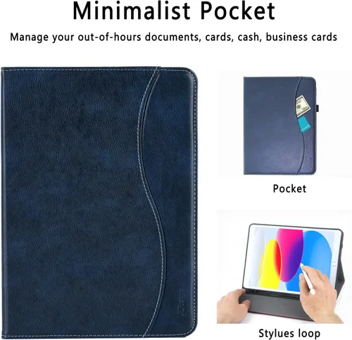 Miniatura 8 de HFcoupe Funda para iPad A16 de 11ª generación de 11 pulgadas 2025, estilo libro para iPad Gen 10 2022 de 10.9 pulgadas, funda protectora
