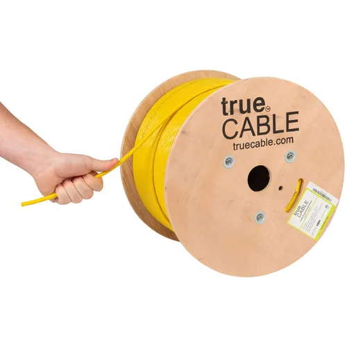 Miniatura 11 de TRUE CABLE Cable Ethernet a granel de elevación blindada Cat6A, 1000 pies, azul, cobre sólido desnudo 23 AWG, 750 MHz, F/UTP, PoE++ 100 W