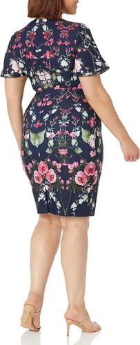 Miniatura 3 de Adrianna Papell Vestido de crepé floral estampado para mujer