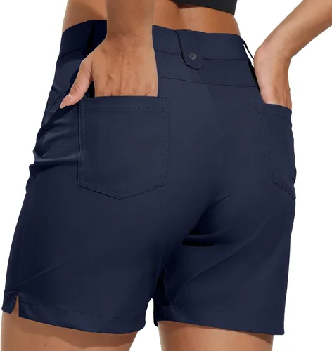 Miniatura 3 de RlaGed Pantalones cortos de golf para mujer, de secado rápido, atléticos, casuales, con bolsillos, resistentes al agua, para viajes