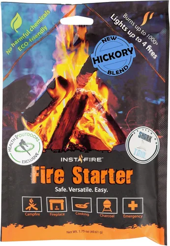 Insta-Fire Iniciador de fuego granulado de mezcla de nogal, totalmente natural, ecológico, InstaFire enciende fuego en cualquier clima, bolsas de