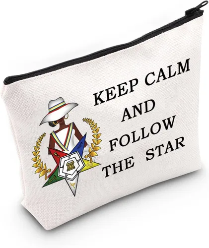 LEVLO Bolsa de cosméticos de hermandad de hermandad de mujeres regalo para hermana Keep Calm And Follow The Star Sisterhood Merch, Sigue a la Sigue