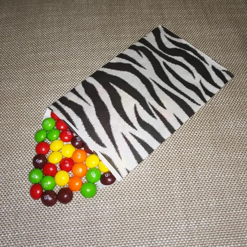 Miniatura 7 de CuteBox Bolsas de regalo de papel plano de cebra / leopardo, 100 unidades (4 x 6 pulgadas) para mercancía, manualidades, recuerdos de fiesta