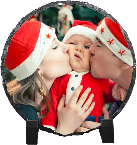 Marco de fotos personalizado de piedra, marco de placa de pizarra de roca, marcos de fotos personalizados, regalos para boda, familia, memorial,