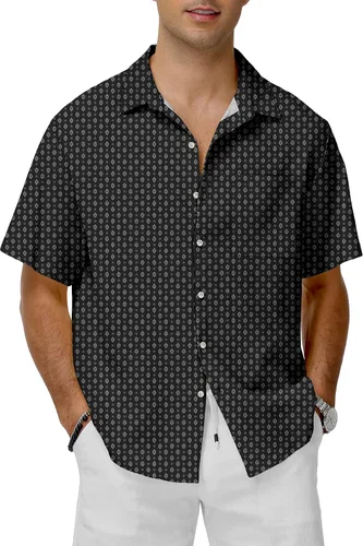 Miniatura 20 de KYKU Hawaiian Shirt for Men: Tropical Summer Beach Short Sleeve Button Down Shirt with Pocket