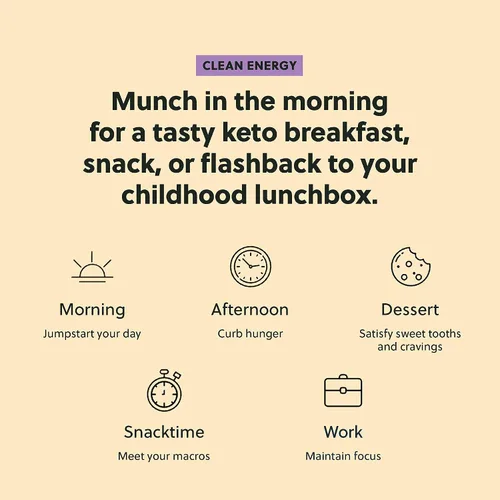 Miniatura 6 de Perfect Keto Munch de malva sin gluten, barras de cereales, barra de desayuno, sin arroz, bajo en azúcar, bajo en carbohidratos, crujiente