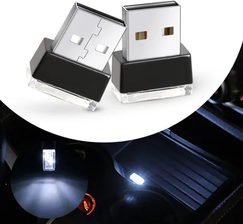 Miniatura 9 de Ouzorp 2 piezas mini USB LED luz, iluminación interior LED de coche DC 5V inteligente USB LED atmósfera luz portátil teclado luz hogar oficina
