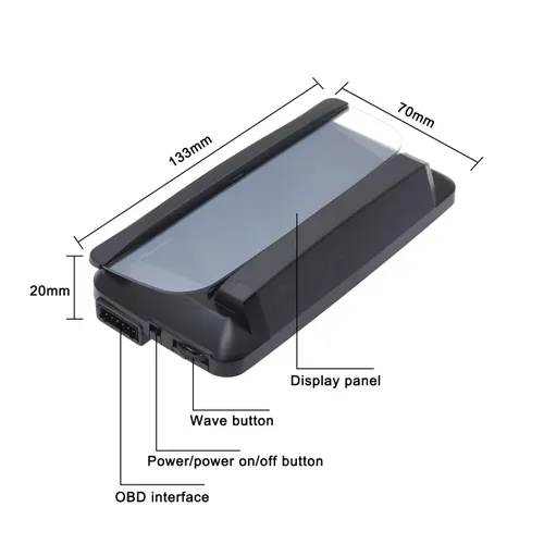 Miniatura 4 de KAOLALI Pantalla HUD Head Up Display para Coche, Pantalla HUD de Coche para Sistema Dual Digital OBD+GPS Pantalla de Medidor Inteligente MPH RPM
