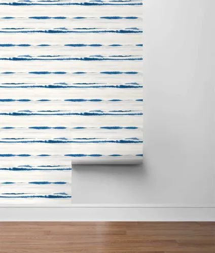 Miniatura 8 de Lillian August Luxe Haven Horizon Stripe - Papel tapiz para despegar y pegar (azul Oasis)