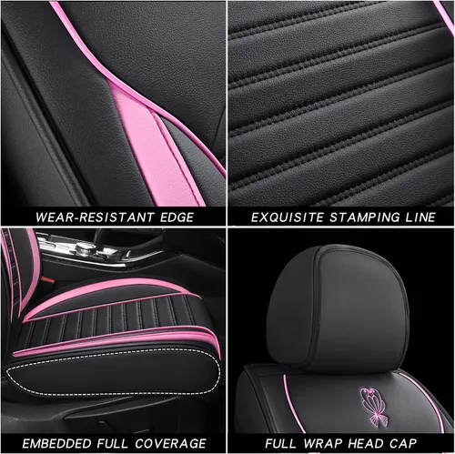 Miniatura 4 de Fundas de Asiento de Coche de Piel, Juego Completo de Fundas de Asiento de Cobertura Total, Fundas de Asiento Automotrices Universales para Coches