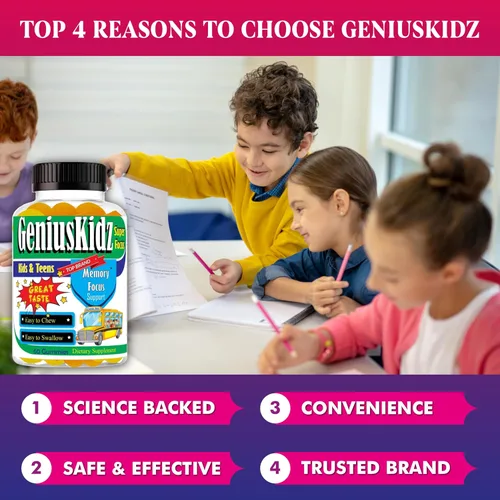 Miniatura 4 de Celebrity Lifestyle Product Suplemento de enfoque de apoyo cerebral para niños y adolescentes Omega 3 gomita de vitamina memoria y atención