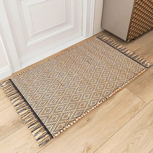 Miniatura 22 de Eco Crave Alfombra de pasillo de yute de 2,6 x 8 pies – Alfombra de diseño geométrico 100% natural de yute trenzada a mano, alfombra de acento