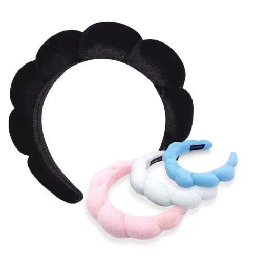 Diadema de spa para mujer, diadema de esponja para lavar la cara, diadema de maquillaje, diadema de cuidado de la piel, diadema de spa, diadema para