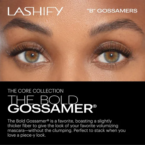 Miniatura 2 de Lashify Recambio de extensiones de pestañas Gossamer de 0.472 pulgadas, color negro, pestañas postizas fáciles para un aspecto natural