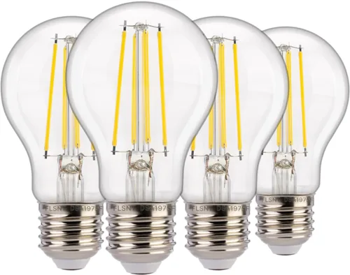 Miniatura 15 de FLSNT Foco Sensor de Atardecer a Amanecer para Exterior A19 LED, 5000K Luz Diurna, 7W (equivalente a 60W), 800LM, Base E26 de Filamento Vintage, 60w