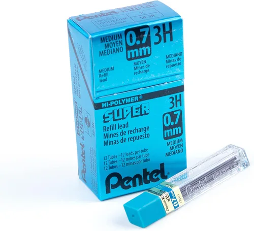 Miniatura 17 de Pentel Super Hi-Polymer repuesto de mina, 3/100 pulgadas, Gris