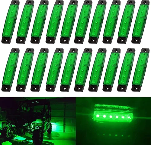 Miniatura 16 de KEING Paquete de 30 indicadores LED sellados de 3.8 pulgadas, impermeables, ámbar/rojo/blanco, 6 indicadores de marcador, lámparas de liquidación