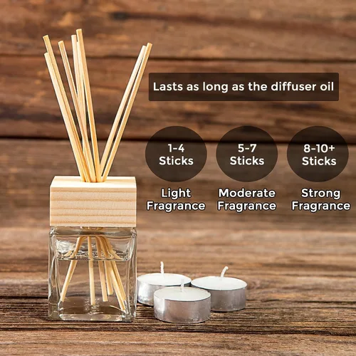 Miniatura 4 de Varillas de fibra – 100 varillas difusoras de varillas negras para aceite esencial, aroma, spa, fragancia, aromaterapia (9.4 in x 0.118 in)