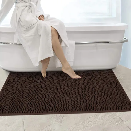 Miniatura 27 de Alfombras de baño Secura, 47 x 28 pulgadas, extra suaves y gruesas, alfombra de baño absorbente de agua, lavable a máquina, alfombras de baño Azul