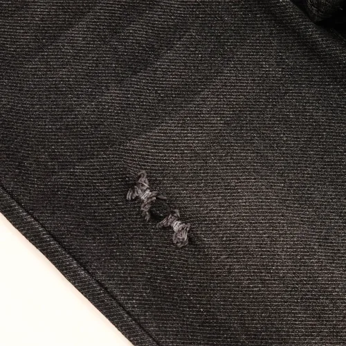 Miniatura 15 de KIDSCOOL SPACE Pantalones de mezclilla ajustados para bebés y niños pequeños, overol de mezclilla con bolsillo grande rasgado