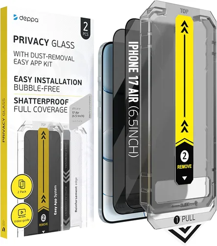 Miniatura 17 de Deppa Pack de 2 Protector de pantalla para iPhone Air (6.5") con bandeja de instalación inteligente Libre de polvo y burbujas Vidrio
