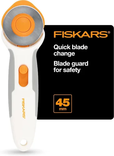 Miniatura 7 de Fiskars Cortador giratorio Loop, colección Explore Mountain Haze, cuchilla de acero de precisión para tela, fieltro y vinilo, 45 mm