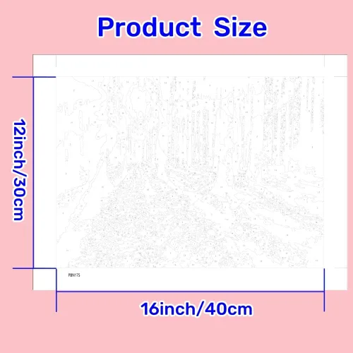 Miniatura 7 de YANXIN Kit de pintura por números para adultos principiantes, paquete de 2 pinturas por números para adultos, lienzo enrollado para decoración