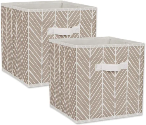 Miniatura 13 de DII Non Woven Storage Collection - Contenedor de espiga de poliéster, juego pequeño de 2, menta, 2