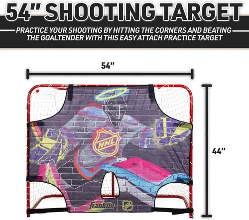 Miniatura 5 de Franklin Sports NHL Street Hockey Goalie Shooting Target - Shooter Tutor Hockey Goal Practice Target - Street Hockey Net Goalie Target - Easy Attach