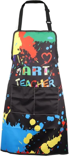 MBMSO Delantal de pintor de artista con bolsillos, regalo para pintores de arte, regalo para amantes del arte, regalo para profesores de arte,