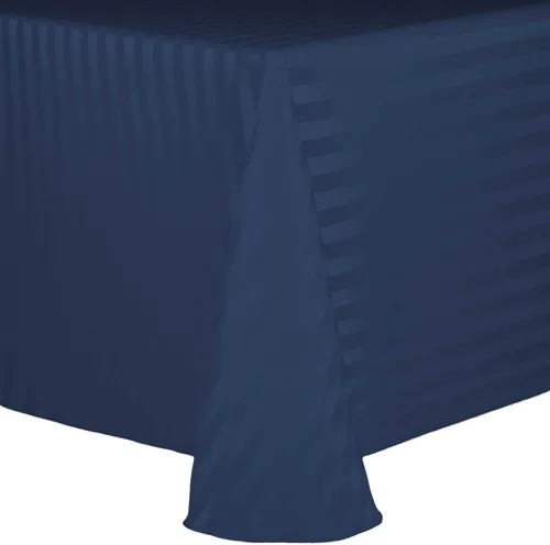Miniatura 9 de Ultimate Textile Mantel ovalado de rayas satinadas (70.0 x 104.2 in), color gris plateado