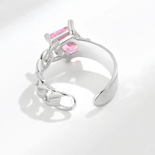 Miniatura 31 de Anillo de plata 925, anillos de plata ajustables para mujer, anillos de pulgar abiertos, anillos de circonio, anillos ajustables, anillos abiertos