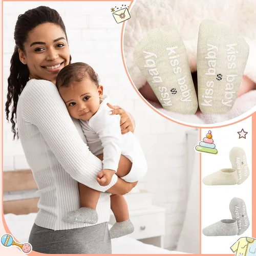 Miniatura 4 de Unittype 20 pares de calcetines antideslizantes para bebés de 0 a 12 meses para recién nacidos, calcetines antideslizantes para niños y niñas