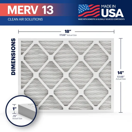Miniatura 2 de BNX TruFilter - Filtro de aire para horno de CA MERV 13 de 14 x 18 x 1 pulgadas (paquete de 4) - Fabricado en Estados Unidos - Filtros de aire