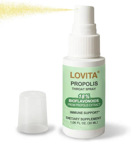 Miniatura 10 de LOVITA Extracto líquido de propóleo de abeja, gotas de resina 5:1 con 18% de bioflavonoides, antioxidante sin alcohol, apoyo inmunológico y calmante