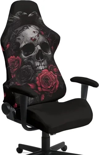 Miniatura 16 de Fundas para silla de videojuegos de 250 aniversario, 4 piezas, cómodas, ergonómicas, para oficina, fundas giratorias de poliéster, decoración